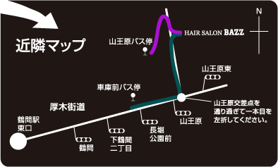 ヘアーサロン バーズへのアクセス地図5